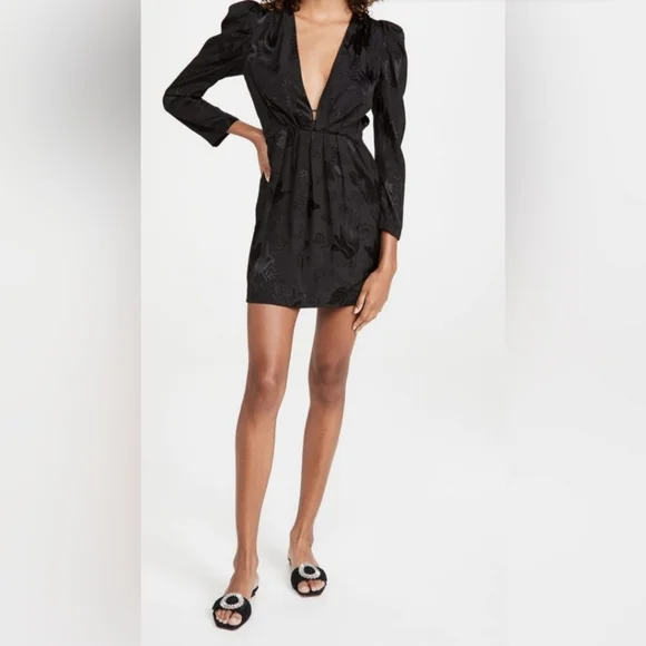 Misa Los Angeles Charlize Women's Size 0 Black Mini Dress EUC - Picture 2 of 9